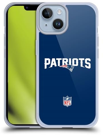 Head Case Designs Offizielle NFL Einfarbig New England Patriots Logo Gelhülle [Militärischer Schutzgrad] Kompatibel Mit Apple iPhone 14 Und Kompatibel Mit MagSafe