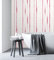GAULAN 680814 - Vliestapete, Strapazierfähig, Abwaschbar. Moderne gestreifte Tapete in Rot für Wohnzimmer Küche Bad Schlafzimmer Flur Esszimmer Bettkopfteil - Rolle 10 m x 0,53 m