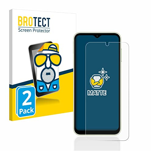 BROTECT Schutzfolie für Samsung Galaxy A14 4G | 2 Stück Entspiegelnder Displayschutz Made in Germany Matte Displayschutz-Folie Anti-Reflex Anti-Fingerprint Einfache Montage