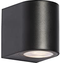 Qazqa - Moderne Außen Wandleuchte aus schwarzem Kunststoff oval - Baleno I Außenbeleuchtung - Oval - LED geeignet GU10