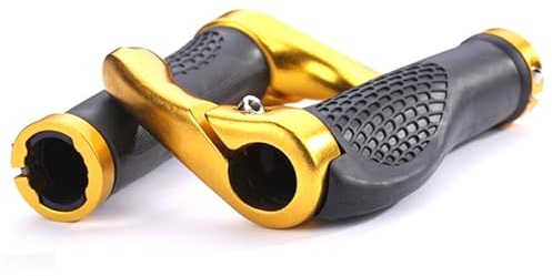 Ezweiji Fahrradgriffe Ergonomisch, 22mm Fahrrad Griffe/Lenkergriffe mit Aluminium-Doppel-Lock-On-Design, Universal Fahrradlenker Griffe für MTB-Mountainbike,Elektrofahrrad,BMX,Faltrad u.s.w.(Geld)