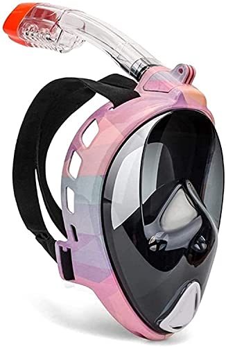 Schnorchel-Tauchmaske, Tauchmaske, Unterwasser-Antibeschlag, Vollgesichts-Schnorchelmaske, professionelle Schnorchelausrüstung für Damen, Herren, Kinder, Schwimmen, Schnorchel-Tauchausrüstung (Pink