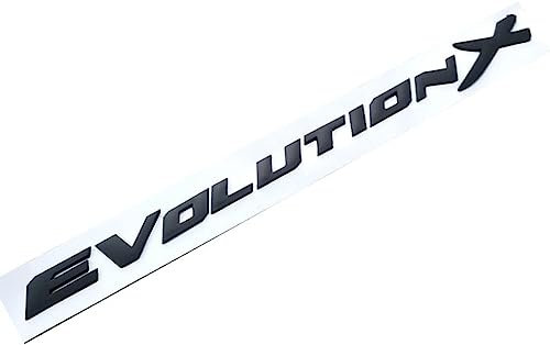 Auto Emblem Aufkleber für Mitsubishi Lancer Evolution X EVO, Auto Karosserie Buchstaben Emblem Aufkleber Abzeichen Aufkleber, Logo Abzeichen Dekoration Aufkleber Autozubehör,A Black