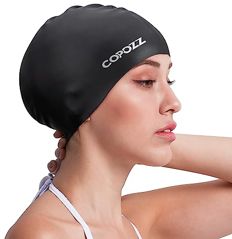 Gorro de Natación Impermeable de Silicona para Mujer, Piscina