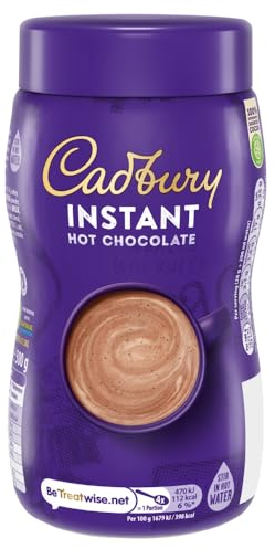 Cadbury Instant Hot Chocolate, Quick and Easy Hot Chocolate Mix, Approximately 11 Servings, 300 g (Pack of 1)