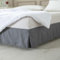 PALANK Plissierter Bettrock auf Plattform, Perkal-Spannbettlaken mit Fadenzahl 200 und Volant,G,60x80+14 inch