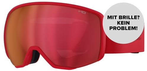 ATOMIC REVENT L HD Skibrille I Große Ski- & Snowboardbrille mit HD Scheibentechnologie für klare Sicht I Damen- & Herren-Ski-Brille mit Live Fit Rahmen für individuelle Passform