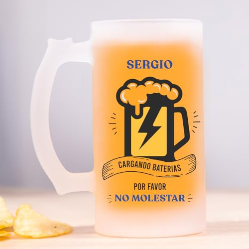 Transparent Gift Jarra de Cerveza Personalizada Día del Padre con Nombre Papá y Mensaje. Jarra Cerveza Personalizada. Regalos Personalizados para Hombre. Regalos para Padres. Regalo Cumpleaños Hombre