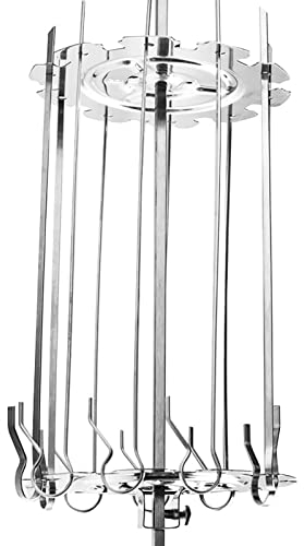 Serlium Rôtissoire BBQ, brochettes de rôtissoire, brochettes tournent uniformément pour Chauffer, Four à Cage à Aiguilles Kebab Grill en Acier Inoxydable Outils de Barbecue pour Four