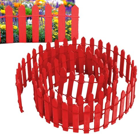 Monozoz Miniatur-Feengartenzaun | Miniatur-Gartenornament, Holzlattenzaun, dekorativer Lattenzaun, Miniatur-Gartenornament, Holzlattenzaun, Holzlattenzaun