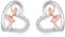 YFN Ballett Ohrringe 925 Sterling Silber Sport Ohrstecker Herzförmig Schmuck Geschenk für Damen Ballerina