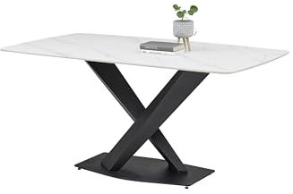 möbelando Esstisch >Ventura< in weiß, Keramik - 180x75x90cm (BxHxT)