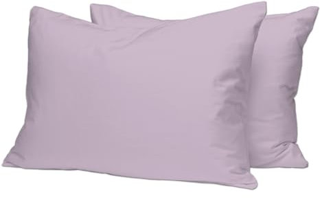 Pizuna Luxuriöser Soft-Satin 2er Pack Kissenbezug 70 x 90 cm Lavendel Frost, 400 Fadenzahl Baumwolle Kissenbezüge, 100% Langstapel Baumwolle Kissenbezug (Lavendel Frost, 70x90 cm)