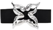 Desigual BELT_ELASTIC BUTTERFLY, 2000 BLACK, U