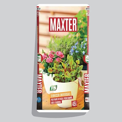 Terriccio Universale Maxter TS, 45 Litri, per Piante in Vaso, Orto e Giardino