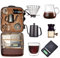 DS&DV V60 - Juego de café con escurridor de vidrio, molinillo manual, hervidor de agua, filtros de papel, taza de doble pared para acampar y viajar (cafeteras 8 en 1)