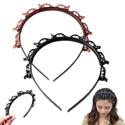 LAKJUOZ 2 Stück Headband Clips, Haarreif Mit Klammern, Hairstyle Aid, Elegant Headband For Women And Girls