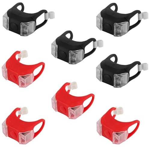 8 Stück LED Kinderwagen Licht, Wasserdichte Kinderwagenlicht, Buggylicht, Silikon Leuchte Lampe Passend für Alle Kinderwagen, Outdoor, Läufer, Jogger, Kinderwagen Beleuchtung Zubehör Baby Geschenk