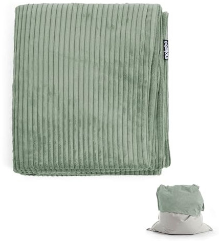 mokebo Sitzsack Bezug aus Cord 'Das Kuschel-Cover', Cover für den Riesen-Sitzsack 'Der Große', Cordbezug in Salbei für Sitzkissen & Liegekissen, für alle XXL Sitzsäcke bis 140x180 cm anwendbar