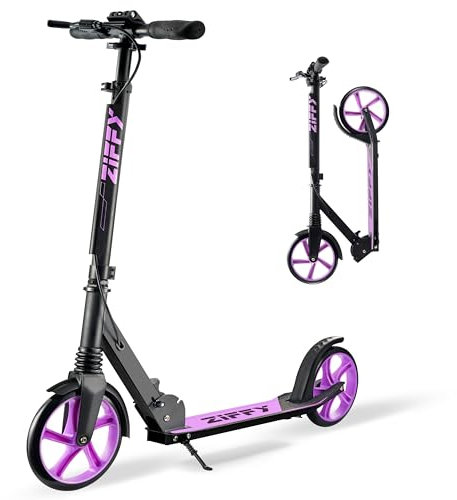 ZIFFY-Kick Scooter for Kids Ages 6-12, Adjustable Height, Foldable, Safe & Smooth Ride, Ideal for Boys & Girls Outdoor Fun