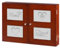 LOLAhome Tapa Contador luz o Cuadro eléctrico con portafotos de Madera MDF y Cristal Blanco, Marrón o Negro de 46x8x32 cm (Marrón)