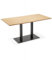 KADIMA DESIGN Esstisch Holzoptik Metall | Designertisch Zumba rechteckig | Multifunktionaler Schreibtisch Eichenfinish | Industrieller Stil | 180x90x75 cm