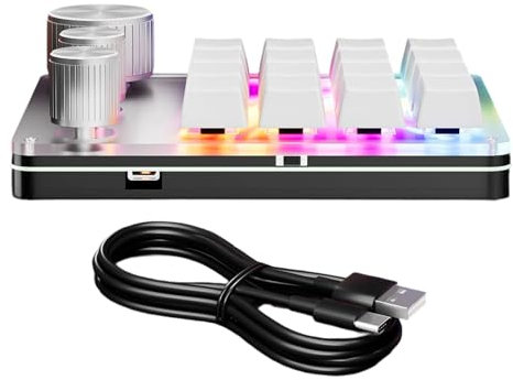 GMBYLBY USB C 16 Taste Programmierbares Tastatur Mit 3 Knoten Hotswap Mechanical Gaming Tastatur Verbessert Die Büroproduktivität