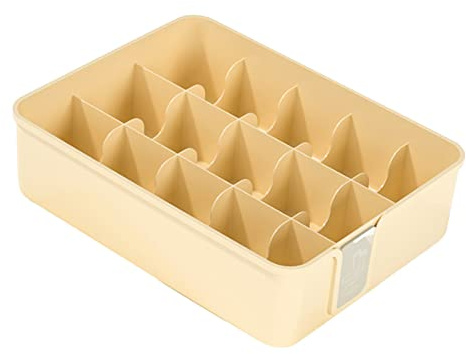 15 Cell Schrank Aufbewahrung Sbox Socken Unterwäsche Organizer Teiler Kunststoff, Große Schublade Organizer für Panty, Einfache und Praktische Schlafzimmer Organizer für (Gelb)