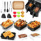 Charmofun Moule Air Fryer, 23PCS Accessoire Air Fryer pour Ninja Foodi AF300EU/AF400EU/AF500EU, avec Pain, Grille Racks etc