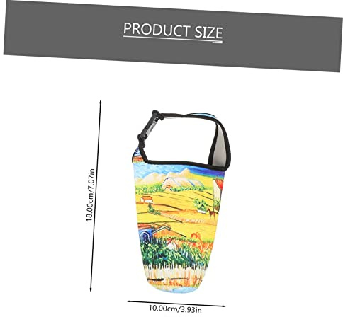 ibasenice 4pcs Neoprene Car Cup Holder for Travel Mug Insulated Bottle Sleeve Handle Portable Bottle Pouch for Coffee Mug