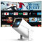 Vidéoprojecteur App intégrée, Focus Électrique Mini Rétroprojecteur Portable WiFi6 Bluetooth 1080P Supporté, Smart Projecteur Video Auto Keystone, 270°Rotation Compatible avec TV Stick, HDMI, USB