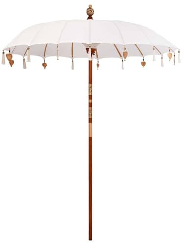 vidaXL Ombrello da Patio per Creare Ombra all'aperto, Perfetto per Il Tuo Giardino o terrazza. Ombrellone Circolare con Protezione UV - Il miglior Modo per goderti L'Estate in Stile Balinese.