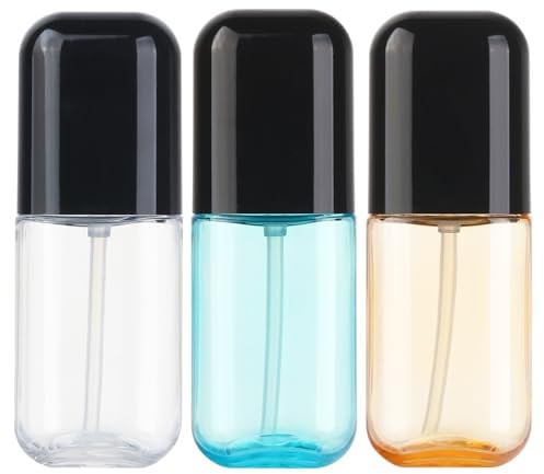 Dymoece Small Spray Bottle Fine Mist TSA Travel Size Sprayer 3 Pack 2.7oz | Empty Mini Spray Bottles Refillable Leak Proof Water Squirt Bottle for Perfumes Toner Cosmetics Hair Care Cleaning