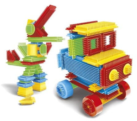 TACHAN - Set de 150 Bloques de Pinchos para Construir - Piezas Texturizadas y Encajables para Crear Figuras - Juguete Educativo para Creatividad y Motricidad Fina (CPA Toy Group 703T01046)