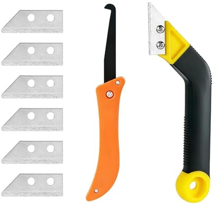 9PCS Herramientas para Juntas de Azulejos con Cuchillas y Sierra Angular – Rascador de Juntas para Eliminar, Limpiar y Preparar antes de Rejuntar