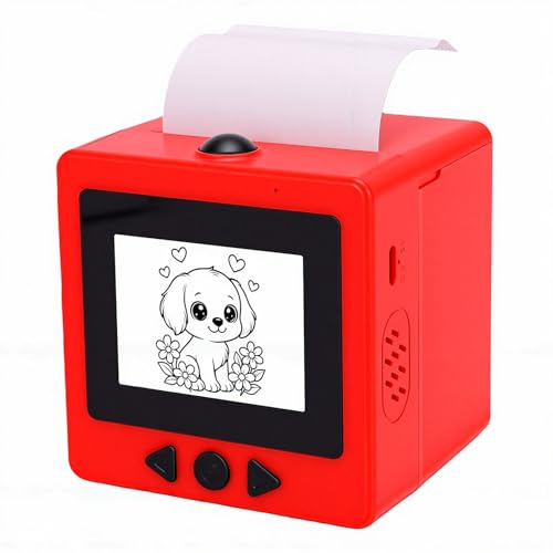 Dilwe Sticker Maker-Maschine, 2,4-Zoll-Bildschirm, Tragbarer Mini-KI-Sprachdrucker, Bluetooth, WLAN, mit 6 Kunststilen für Kinder, DIY, Graffiti, Notizen, Basteln, Reisetagebücher