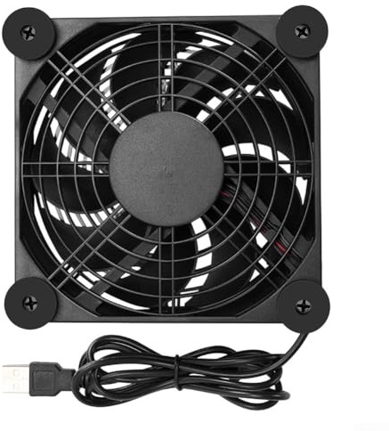 Base per mini PC, ventola di raffreddamento silenziosa alimentata tramite USB, per router, laptop, console di gioco e set-top box con ventilazione termica (ventola singola)
