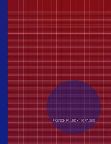 French Ruled Red Fade: Notebook has 120 French ruled pages