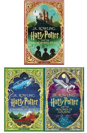 Harry Potter Mina Lima Edition Series Collection 3 Books Set by J.K. Rowling (The Chamber of Secrets,The Philosopher’s Stone & Prisoner of Azkaban)