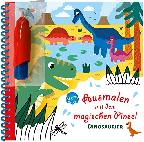 Ausmalen mit dem magischen Pinsel. Dinosaurier: Malbuch mit Wassertankstift für Kinder ab 3 Jahren