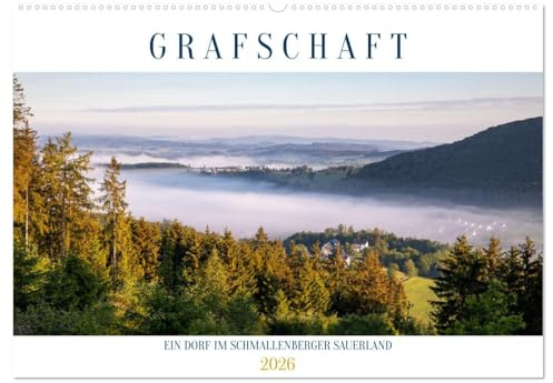 Grafschaft, ein Dorf im Schmallenberger Sauerland (Wandkalender 2026 DIN A2 quer), CALVENDO Monatskalender: Das Bundesgolddorf Grafschaft liegt im Schmallenberger Sauerland (CALVENDO Orte)