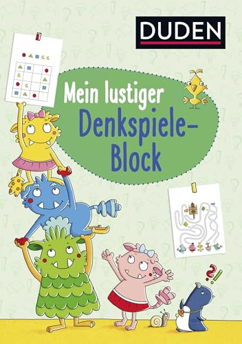 Duden: Mein lustiger Denkspiele-Block: Konzentration, Wahrnehmung und logisches Denken (Rätselblock Vorschule ab 5 Jahren, Band 9)