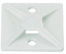 HellermannTyton MB Befestigungssockel , Nylon 66 Weiß 28mm x 28 mm für 4mm ? 5.4mm Kabelbinder, 100einheiten Stück, Packung a 100 Stück