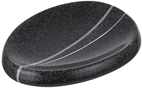 Kleine Wolke Stones Seifenschale, Polyresin, dunkelgrau, 12,8x2 cm