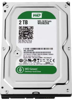 WD 2 TB Eco 3,5 Zoll Desktop-Festplatte inkl. WD Extended Warranty (Frustfreie Verpackung) – Grün