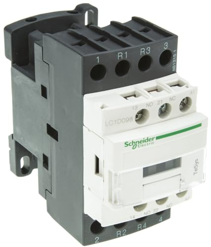 Schneider Electric, TeSys D, LC1D098F7, Contactor - 4P(2 NO + 2 NC) - AC-1-440 V 20 A - 110 V AC coil