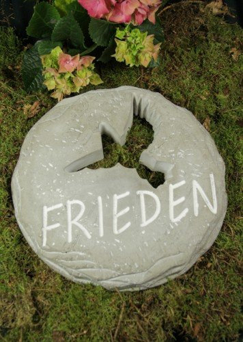 friedhofskerze.de Grabtafel mit Taube Frieden