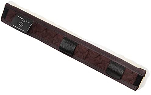 CHRIST Werner Turnier Genickschoner aus Lammfell – Pferde Genickschutz aus echtem Fell für Halfter, Trensenzaum und Zaumzeug, one Size (32 cm), Schaffell in braun - Natur