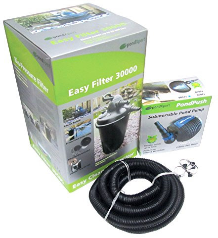 PondXpert EasyPond 30000 Pond Filtration System - Includes Pump, Filter, UVC & Hose