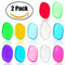 Dolovemk 2 pcs Beauté Sili-sponge Coque en silicone Maquillage éponge Pad de fusion pour BB Crème liquide